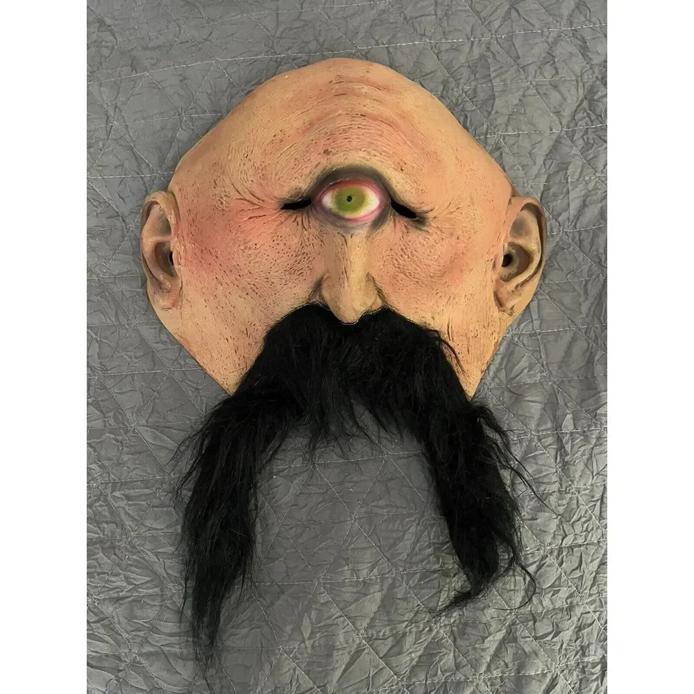 Don Post Studios Vintage Mask - 1 One Eye Bald Man with Mustache - 1999 2000